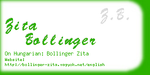 zita bollinger business card